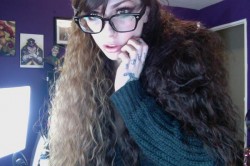 VeraBaby with long wavy brown hair