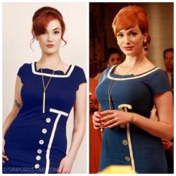 cosplay by Siri as Christina Hendricks character Joan Holloway in Mad Men