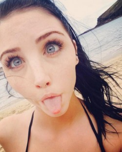 MFC Zoella sticking out her tongue