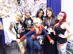 MFC Lacey Heart in Spider-Man costume at Wondercon