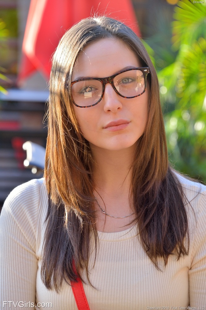 Brooke aka Pepper Xo wearing glasses | FTVgirls